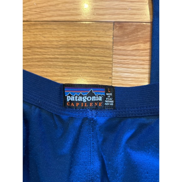 Patagonia Capilene Base Layer Bottoms Bundle Blue Mens Large Made in USA 2 Pairs - Picture 4 of 5